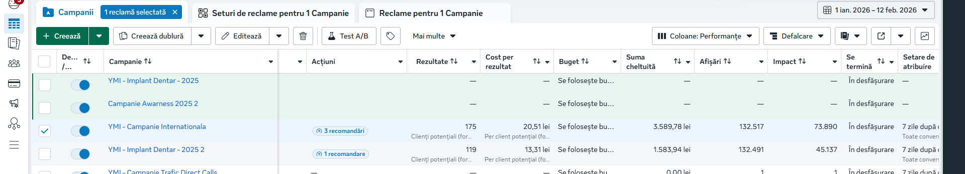 Rezultat campanie Meta Ads 6